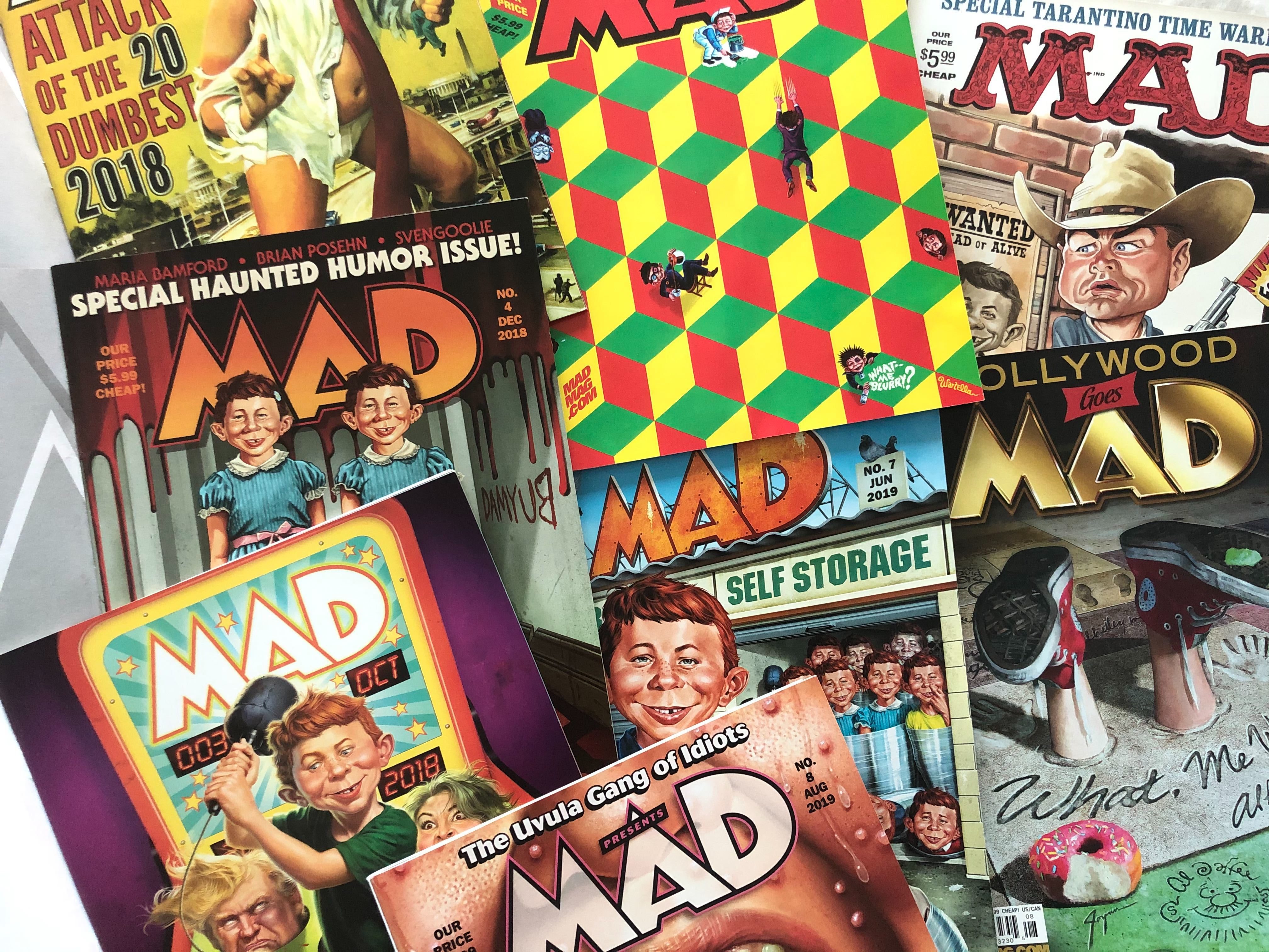 Post-relaunch issue covers of MAD